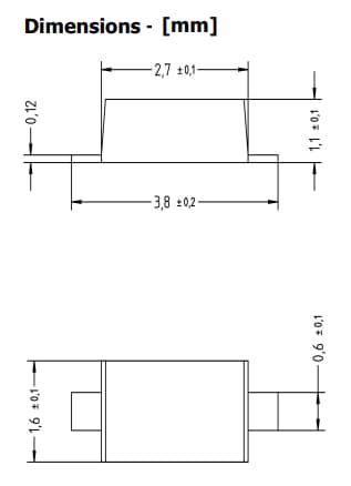 Mechanical Drawing - Diotec Semiconductor BZT52C39-AQ SMD Planar Zener Diode